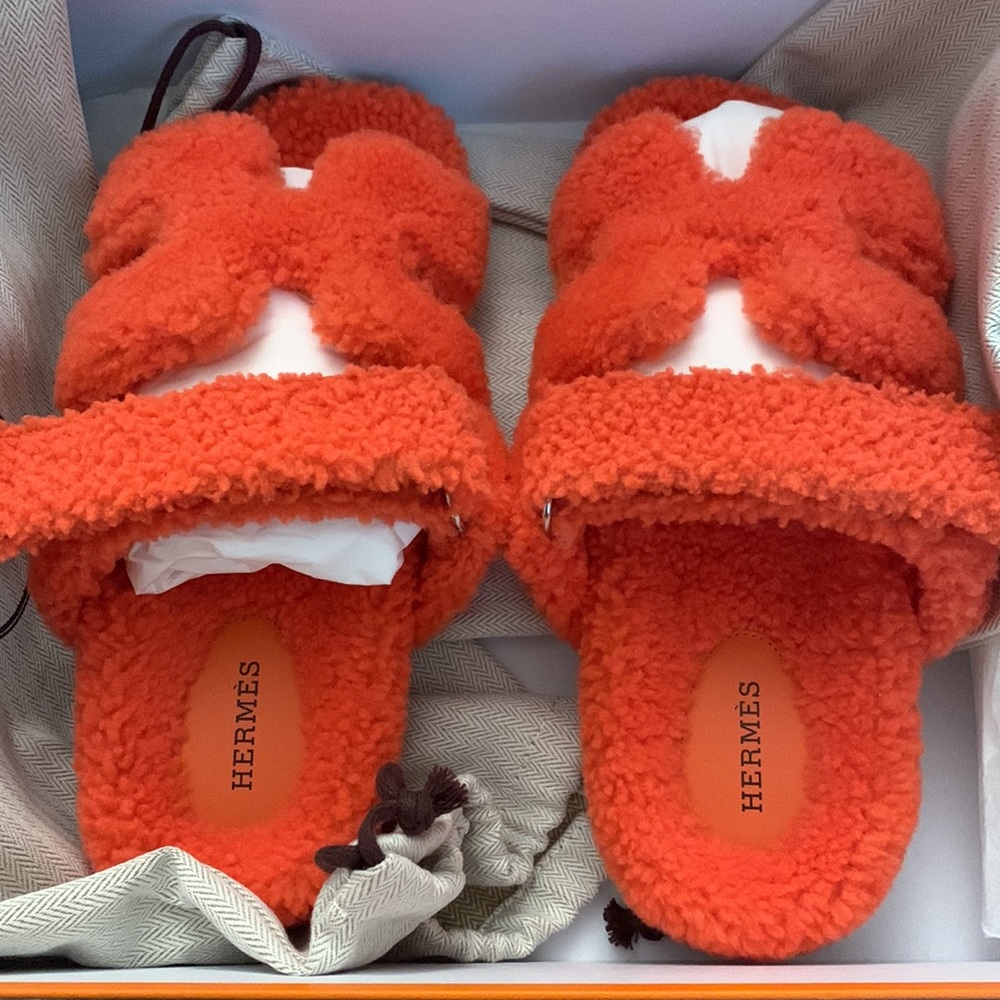 Hermes Chypre Orange Sandals